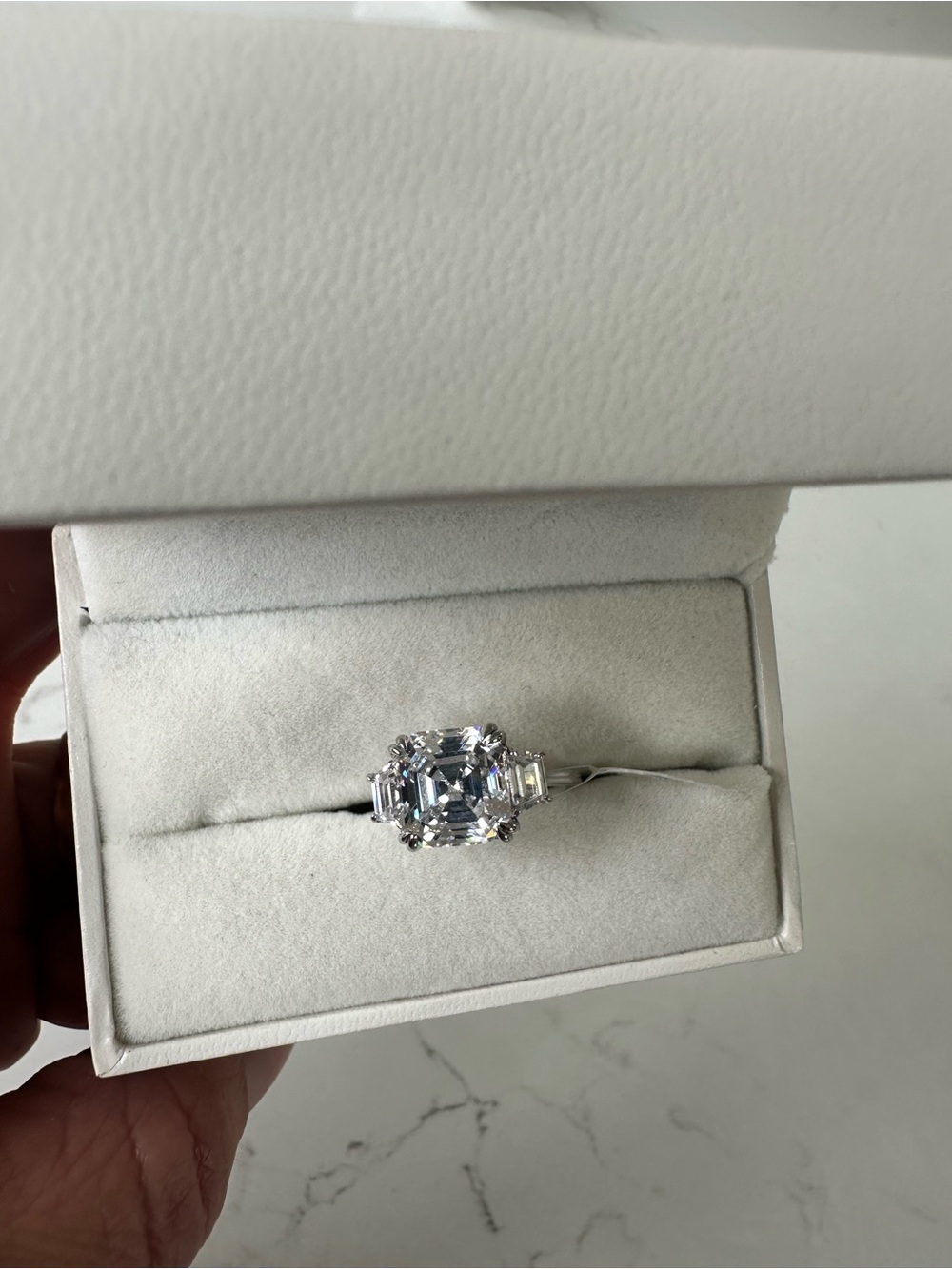 Maxine Ascher Cut 3 Stone Ring - Picture 6 of 7